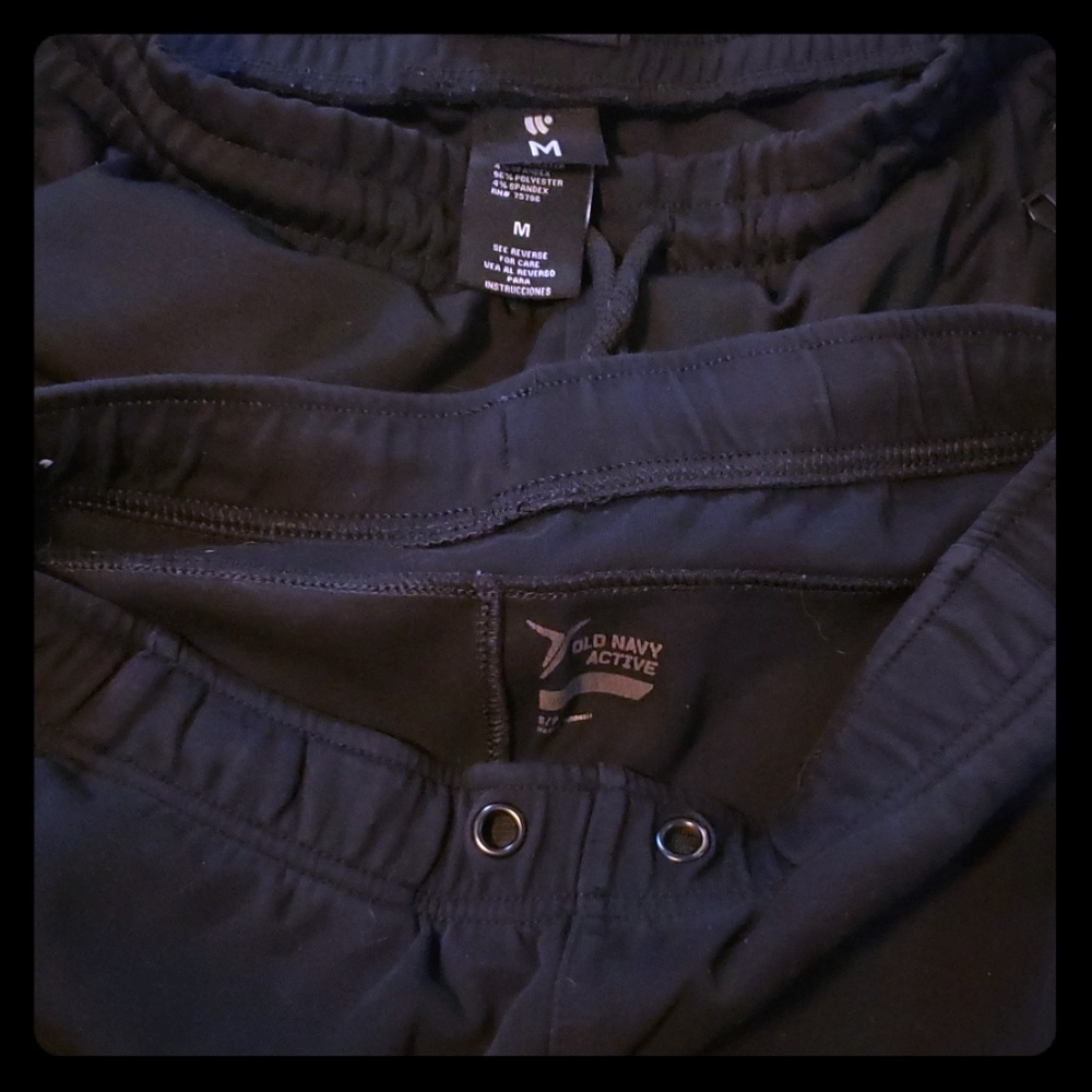 2 pairs of black joggers Men's